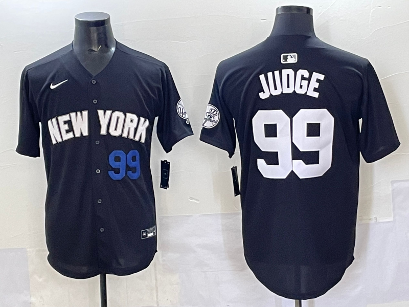 Men 2025 New York Yankees #99 Judge black Nike MLB Jersey style 725008